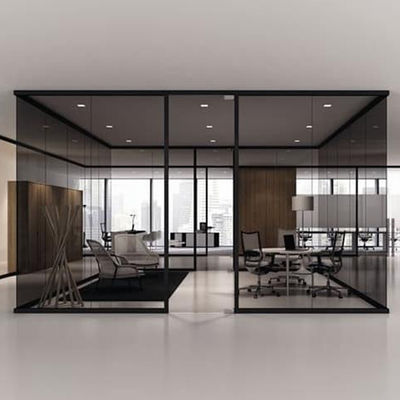 Tinted Colorful Glass Interior Glass Partitions Home Use with Aluminum Frame
