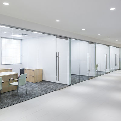 Soundproof Frosted Glass Partition Wall with 8mm, 10mm, 12mm, 5+5mm, 6+6mm Glass and 10 Years Warranty
