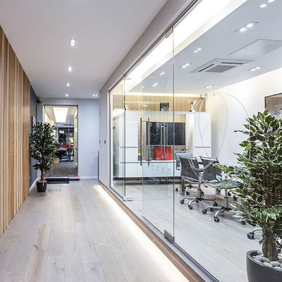 Customizable Aluminum Frame Glass Partition Wall with 8mm 10mm 12mm Tempered Glass for Office Sound Insulation