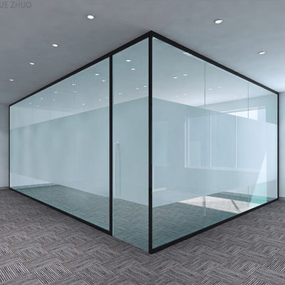Customizable Aluminum Frame Glass Partition Wall with 8mm 10mm 12mm Tempered Glass for Office Sound Insulation