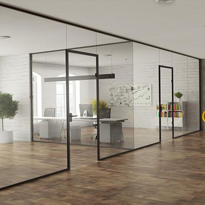 Flexible Glass Partition Wall Aluminum Frame Soundproof Office Partitions