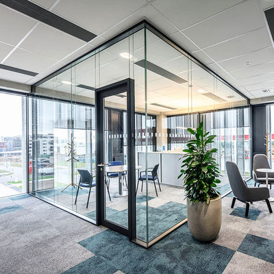 Heavy Duty Glass Partition Wall Safety Aluminum Profile Glass Partition Wall