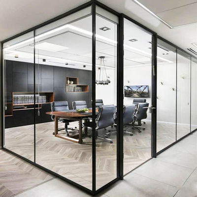 Heavy Duty Glass Partition Wall Safety Aluminum Profile Glass Partition Wall