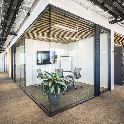 Heavy Duty Glass Partition Wall Safety Aluminum Profile Glass Partition Wall