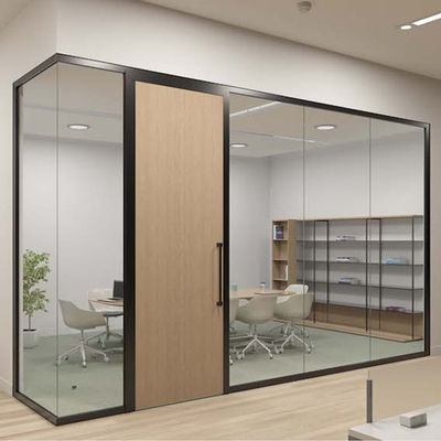Aluminum Frame Glass Office Partitions Commercial With Customized Design