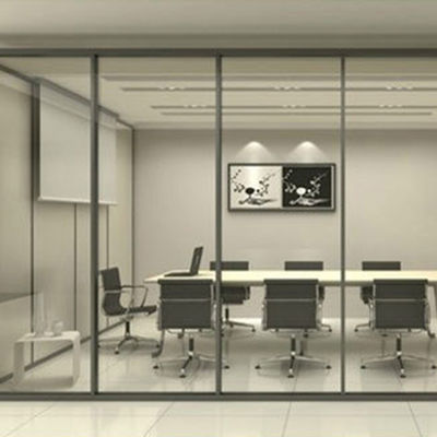Aluminum Frame Glass Office Partitions Commercial With Customized Design