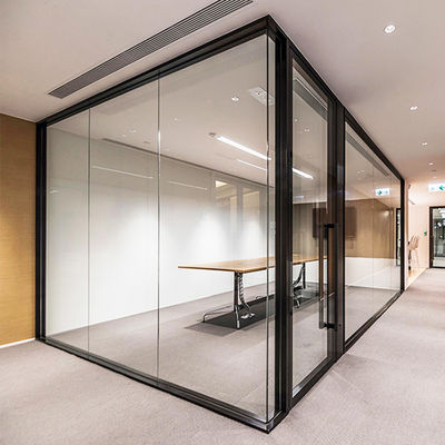 Aluminum Frame Glass Office Partitions Commercial With Customized Design