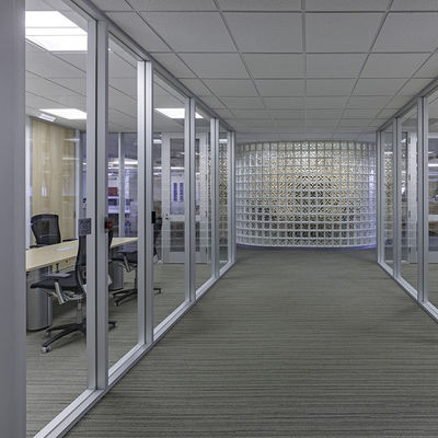Aluminum Profile Frame Glass Partition Wall Customized Office Partition Wall