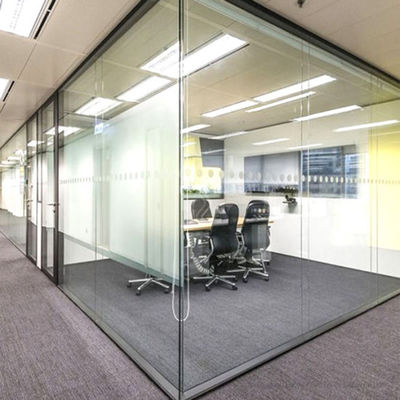 Aluminum Profile Frame Glass Partition Wall Customized Office Partition Wall