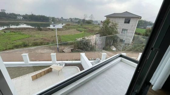 Frameless Aluminum U Channel Glass Railing Rectangular U Channel Balustrade