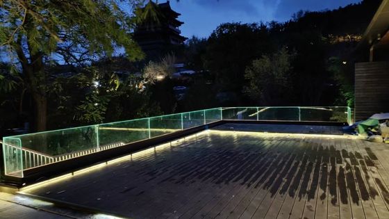 Corrosion Resistant Lightweight High Strength Aluminum Glass Balustrade with U Channel Glass Railing