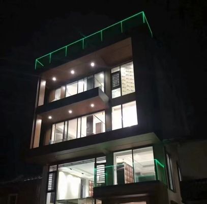 Easy Installation Aluminum U Channel Glass Railing Modern With LED Light