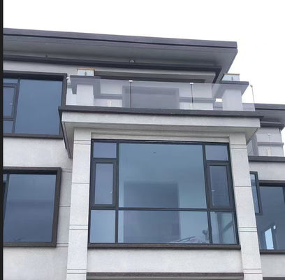 Powder Coating Aluminum U Channel Glass Railing For Building Environments