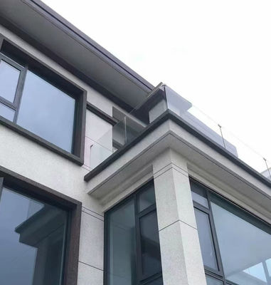 Powder Coating Aluminum U Channel Glass Railing For Building Environments