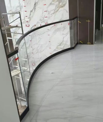 Compact Aluminum U Channel Glass Railing Waterproof Aluminum Glass Balustrade