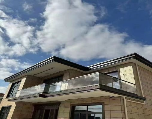 Flexible Aluminum U Channel Glass Railing Outdoor Frameless Glass Balustrade