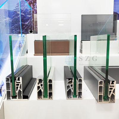 Customizable Modern Design U Channel Glass Railing with Corrosion Resistant Powder Coating