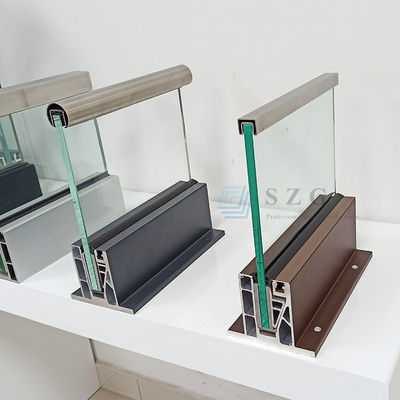LED Light U Channel Glass Railing with Safety Protection and Environmental Protection for Modern Designs