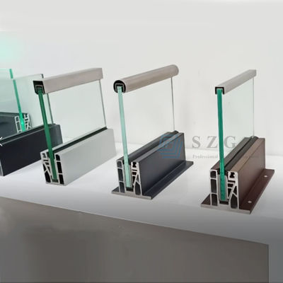 SGCC Tempered Glass U Channel Glass Balustrade Stable Structure LED Light