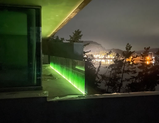 12mm Staircase Frameless Glass Balcony Railing U Channel With LED Light