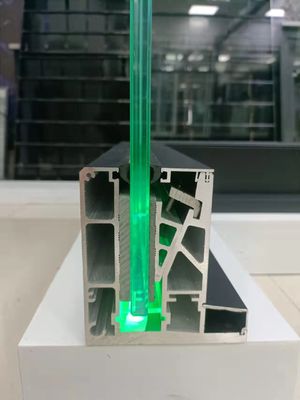12mm Staircase Frameless Glass Balcony Railing U Channel With LED Light