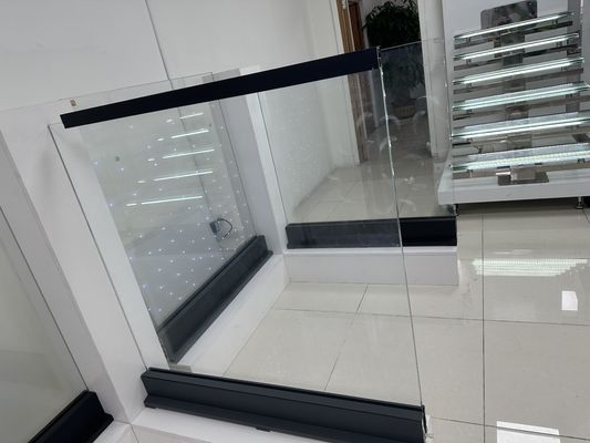 Aluminum U Channel Glass Railing with 6+6mm and 8+8mm Tempered Glass for 36''/42'' Height Balcony and Deck