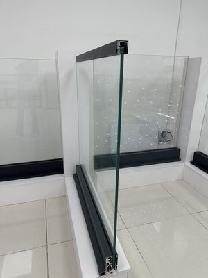Aluminum U Channel Glass Railing with 6+6mm and 8+8mm Tempered Glass for 36''/42'' Height Balcony and Deck