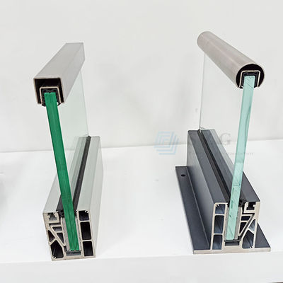 Aluminum U Channel Glass Railing with 6+6mm and 8+8mm Tempered Glass for 36''/42'' Height Balcony and Deck