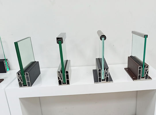 Aluminum U Channel Glass Railing with 6+6mm and 8+8mm Tempered Glass for 36''/42'' Height Balcony and Deck