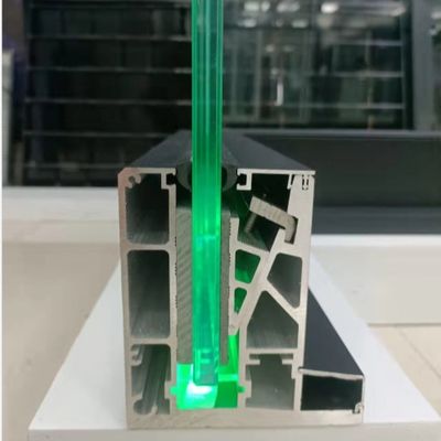 Colorful LED Light Laminated Glass U Channel System Glass Railings for Patios