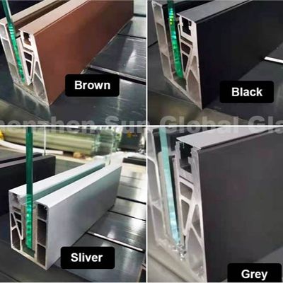 Modern Design U Channel Glass Railing with 8-16mm Glass Thickness and More than 5 Years Warranty for Indoor/Outdoor Use