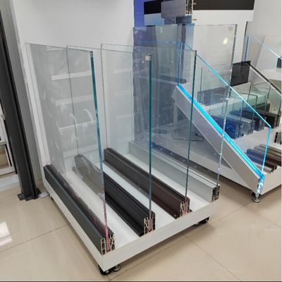 Open View Frameless Glass Railing Balcony Balustrade Glass U Channel With LED Lights