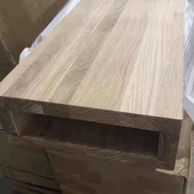 Residential Indoor Floating Wood Stair Elegant Design With Red Oak / White Oak Tread