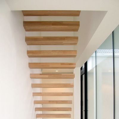 Customizable Floating Glass Stairs Durable and Stylish Design with Satin/Mirror Stainless Steel Railing