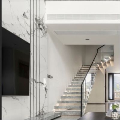 Customizable Floating Glass Stairs Durable and Stylish Design with Satin/Mirror Stainless Steel Railing