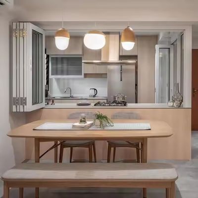 1.5mm Aluminum Folding Windows Long-Lasting with Horizontal Folding Pattern and Anodized Frame Finish