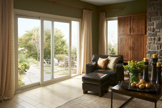 Security Aluminum Sliding Glass Doors With Multi-point Locking