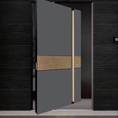 Customized Heavy Duty Aluminum Pivot Door with 10-Year Warranty and 6063-T5 Aluminum Alloy