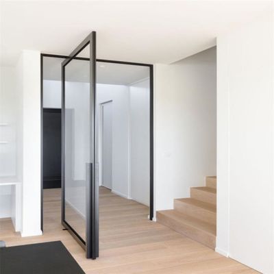 Low-E Glass Type Glass Pivot Front Door with Tempering Glass and Aluminum Alloy Frame