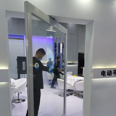 Aluminum Alloy Frame Luxury Design Laminated Tempered Glass Pivot Front Door in Customized Sizes for Single and Double Glass Type