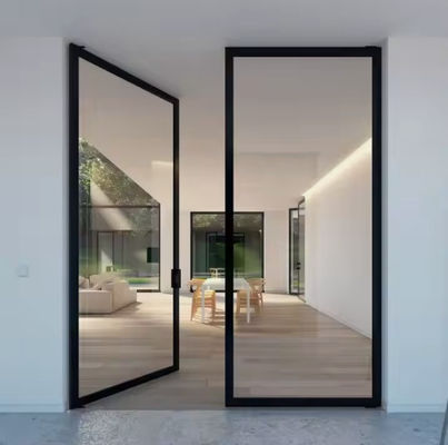Insulation Aluminum Swing Door Powder Coating for Interior Glass Office Door