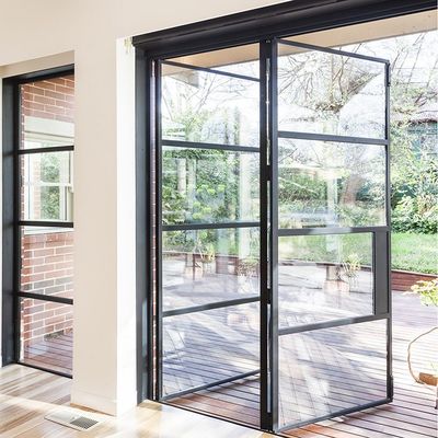 Insulation Aluminum Swing Door Powder Coating for Interior Glass Office Door