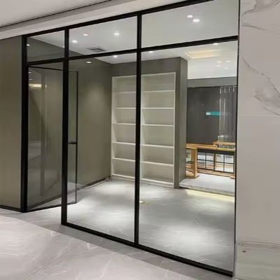 Insulation Aluminum Swing Door Powder Coating for Interior Glass Office Door