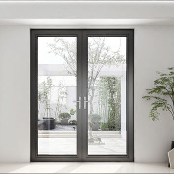 High-Quality Aluminum Alloy 6063-T5 Frame Swing Door for Commercial and Residential Settings with Customizable Hardware Accessories