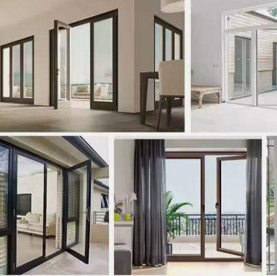 Lock Type Mortise Lock Aluminum Swing Door for Commercial and Residential Settings