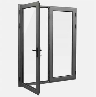 Customizable Aluminum and Glass Doors for Bathroom Powder Coated Surface