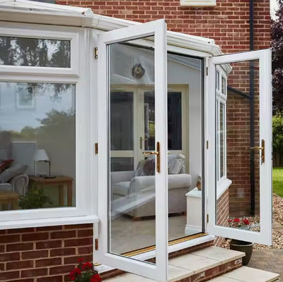 Customizable Aluminum and Glass Doors for Bathroom Powder Coated Surface