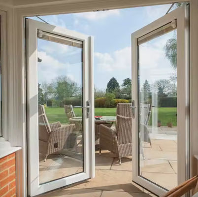 Sturdy Design Windproof Metal Swing Door for Hotel Corridors Powder Coated Surface Finishing and Insect Screen Included