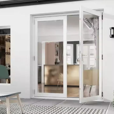 Sturdy Design Windproof Metal Swing Door for Hotel Corridors Powder Coated Surface Finishing and Insect Screen Included