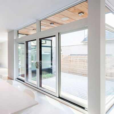 Windproof Aluminium Profiles Sliding Door Glass Type Tempered Glass for Stainless Steel Doors